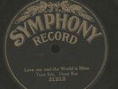 78 RPM RARE MUSEUM QUALITY  1905 PHONOGRAPH  LABEL SYMPHONY 21212 MUST C/ VG+++