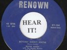 ROCKABILLY 45 Wayne Handy (Renown 104) Betcha' Didn't Know/Don't Be Unfair  VG+