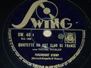 MICHEL WARLOP & DJANGO REINHARDT - Paramount stomp - 78 tours / rpm Swing