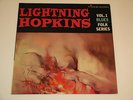 LIGHTNING HOPKINS vol 1 blues folk series Lp RECORD VOLUME 1 TIME RARE OG 1961