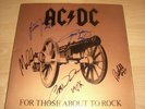 ACDC - For those about to rock LP  Sleeve signed By all the Band