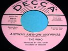 THE WHO Anyway Anyhow Anywhere 45 Garage Decca Promo 70s Repro Nice One