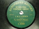 MUSIC HALL- GEORGE MOZART 'CALLERS' 1905 ZONOPHONE 78, THOUGHT TO BE  UNISSUED