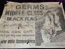 RARE 1979 GERMS FLYER BLACK FLAG MIDDLE CLASS @ HONG KONG CAFE PUNK HARDCORE KBD