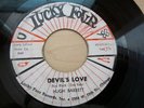Rockabilly 45 HUGH BARRETT devil's love LUCKY FOUR listen