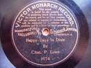 1901 Pre Matrix VICTOR MONARCH RECORD No Dog Eldrige Johnson Happy days Dixie78