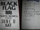 vintage org RARE BLACK FLAG & 3rd SET LIST 2sided 11x17 Punk Flyer poster rock