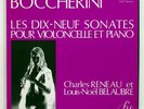 BOCCHERINI 19 cello & piano sonatas CHARLES RENEAU, DELAUBRE - FY 4xLPs box