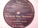 1902 The SORCERER ANDREW BLACK Curate Song Gilbert Sullivan 78