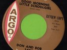 HOT ARGO DUET ROCKABILLY - DON & BOB - GOOD MORNING LITTLE SCHOOL GIRL - HEAR