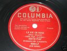RARE Edith Piaf La Vie En Rose 78 Columbia 4004 French