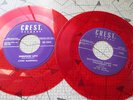 1956 ROCKABILLY 45 X 2 JACK LEWIS LYNN MARSHALL EDDIE COCHRAN on CREST RED VINYL