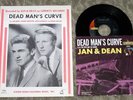 JAN & DEAN - Dead Man's Curve - SHEET MUSIC + Pic Sleeve + 45