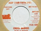 hear: CHUCK BRIDGES/L.A. HAPPENING on Vault M- soul funk 45 Keep Your Faith Baby