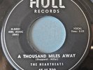 The HEARTBEATS 45 1000 Miles Away  HULL 720 R&B  DOO WOP 1956 BLACK label VG+