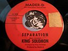 KING SOLOMON Northern Soul 45 on Mader D  Separation b/w Little Dab Will Do VG+
