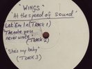 WINGS At The Speed Of Sound Orig UK White Label Promo LP BEATLES Paul McCartney