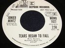 JUNIOR MINTZ Frank Zappa Tears Began To Fall White Label Promo Straight Reprise
