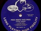 RARE BEBOP 10 INCH EMARCY LP--LESTER YOUNG & PAUL QUINICHETTE--PRES & VICE PRES