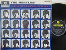 The Beatles A Hard Days Night Yellow Black Parlophone Lbl Small Mono 64 Vinyl LP