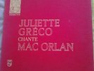 Rare 33t lp french Juliette Greco chante Mac Orlan Philips Nombre d'Or Etat NEUF