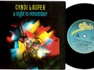CYNDI LAUPER: A Night To Remember. RARE Aussie/OZ PROMO 45  -near  MINT