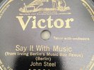 JOHN STEEL 78rpm Say It With Music If You Only Knew VICTOR 18828