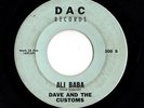 Surf 45 DAVE & THE CUSTOMS Ali Baba/Shortnin Bread DAC HEAR