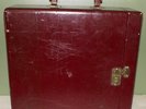 Brown Vtg Faux Leather LP Record Album Carrying Case 13