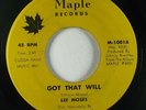 Funk 45 LEE MOSES Got That Will / Free At Last on Maple VG++