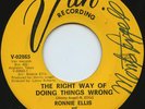 Rare Teen 45- Ronnie Ellis- The Right Way- Autographed by Monty Angell- HEAR- M-