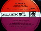 ? LP 1970 Led Zeppelin III - Polydor Atlantic UK 2401002  Stereo 1st ED  NM ?