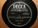 Decca 30221 Patsy Cline Walkin' After Midnight Porr Man's Roses Rockabilly 78