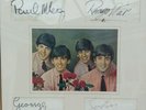 Beatles framed signed picture and autograph pages.