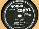 BUDDY HOLLY Peggy Sue 1957 VOGUE CORAL  78 rpm    excellent condition VERY RARE