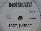 RARE - N.Z. - SMALL FACES - LAZY SUNDAY - IMMEDIATE 1968 - N' MINT