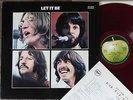 THE BEATLES Let It Be JAPAN RED WAX LP w/INSERT+SINGLE P/S(not gate fold AP-9009