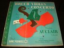 Michele Auclair Bruch Violin Concerto in G Minor Kol Nidrei Remington LP VG+
