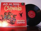 The Chipmunks LP Lets All Sing With The Chipmunks Early Mono Clean 1961 Orig