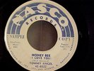RARE Promo 45 TOMMY ANGEL: Honey Bee / Black Night on NASCO  rare rockabilly  VG