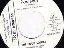 NORTHERN SOUL 45 RPM - THE FOUR SONICS on SPORT RECORDS