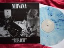 NIRVANA - BLEACH - LP UK 1989 ORIG  MARBLED BLUE TRANSLUCENT VINYL EX++