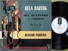 Bartok:6 String Quartets:Parrenin Quartet:Orig Vega Harp C30 A 29-31:Very Rare