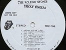 ROLLING STONES Sticky Fingers WHITE LABEL PROMO LP Andy Warhol Zipper Cover EX