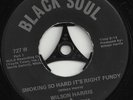 Rare Raw Funk 45 WILSON HARRIS - Smoking So Hard It's Right Funky  on Black Soul