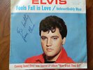 ELVIS PRESLEY/// WITH P/S AUTOGRAPHED//FOOLS FALL IN LOVE///INDESCRIBABLY BLUE//