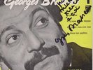 45T EP avec dédicace de GEORGES BRASSENS le parapluie/ la chasse aux papillons