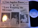 T.K.G. - love rapping the message - VG++//NM// rare disco rap 12