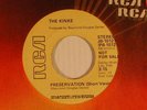 THE KINKS rock 45 PRESERVATION SHORT VER / LONG VER RCA VG++