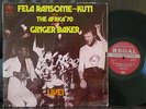 FELA RANSOME KUTI & GINGER BAKER LIVE Regal Zonophone ORIG UK LP Afrobeat Funk